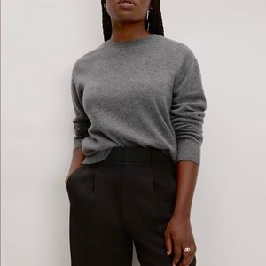 Everlane 100% Cashmere Crewneck Size Small Speckled Grey